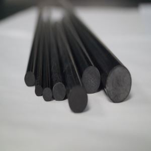 1mm la 20mm Pultrusion fibra de Carbon Solid tija